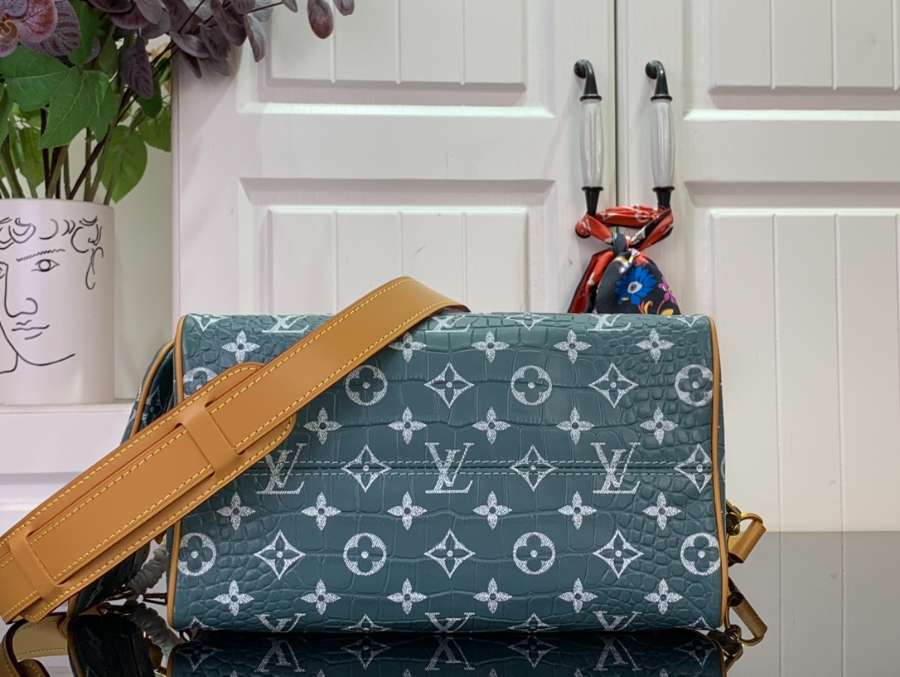 루이비통 P9 스피디 반둘리에 25 M24443 251515cm 악어무늬 흑녹색5.jpg